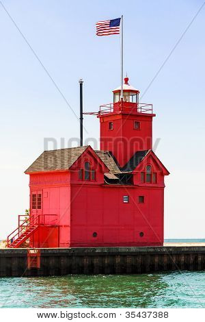 Olanda grande faro rosso