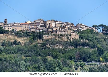 Rural Landscape At Summer Near Monterubbiano, Fermo, Marches, Italy