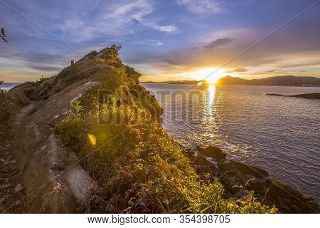 The Dawn Of The Town Of Fuenterrabia. Basque Country