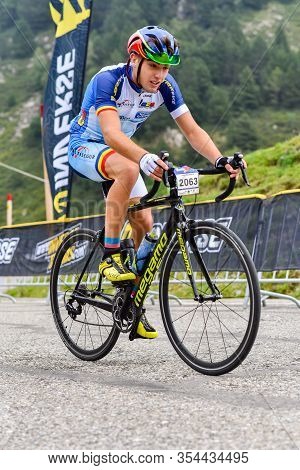 Els Cortals De Encamp, Andorra : Agust 6 2017 : Cyclists In La Purito 2017 In Andorra. Amateur Race 