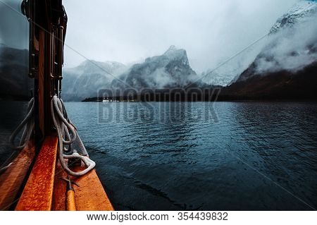 Boat Trip Koenigssee, Moody Morning, Bavaria, Germany, Berchtesgaden