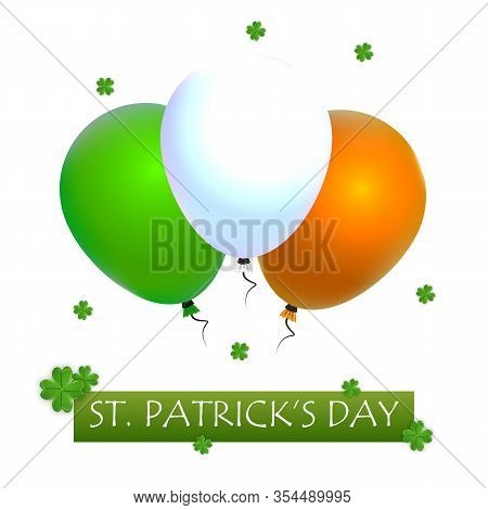Balloons For St Patricks Day, Vector Art Illustration.