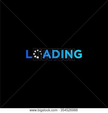 Creative Wordmark Logo Design Of Loading With Dark Background - Eps10 - Vector.