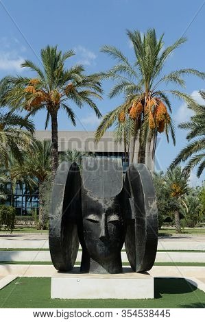 Elche, Spain - September 20, 2018:modern Sculpture Of The Symbol Of The City 