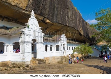 Dambulla, Sri Lanka - February 08, 2020: In The Territory Of The Ancient Buddhist Cave Temple Rangir