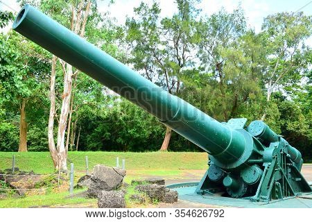 Cavite, Ph - Dec. 3: Battery Hearn Mortar Cannon At Corregidor Island On December 3, 2016 In Cavite,