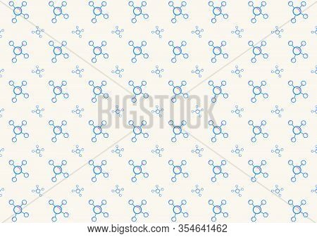 Abstract Science Pattern Design Vector Background. Concept Via Molecule Icon Suitable For Background