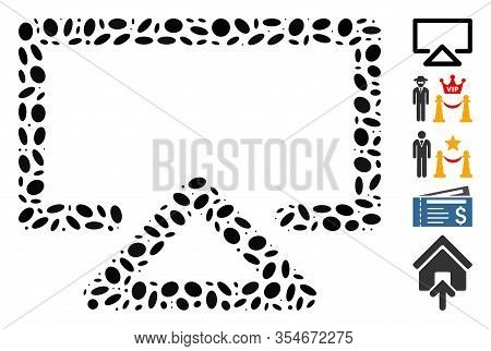 Dot Mosaic Based On Data Entry. Mosaic Vector Data Entry Is Created With Randomized Oval Spots. Bonu