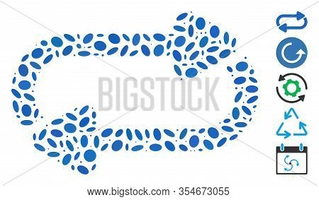Dotted Mosaic Based On Endless Repeat. Mosaic Vector Endless Repeat Is Created With Random Ellipse D