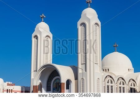 Facade Of Coptic Orthodox Church In Hurghada, Egypt