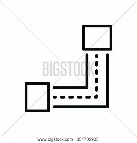 Black Line Icon For Via Street Through By-means-of By-dint-of As-a-means