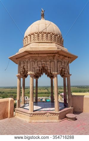 Pavilion In Nandababa Temple In Nandgaon. It Is Known As The Home Of Lord Krishnas Foster Father Nan