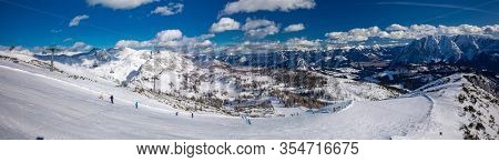 Tauplitz Alm close to Bad Mitterndorf in Styria, Austria, in winter.