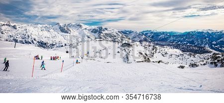 Tauplitz Alm close to Bad Mitterndorf in Styria, Austria, in winter.