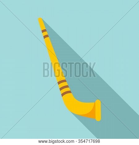 Swiss Horn Icon. Flat Illustration Of Swiss Horn Vector Icon For Web Design