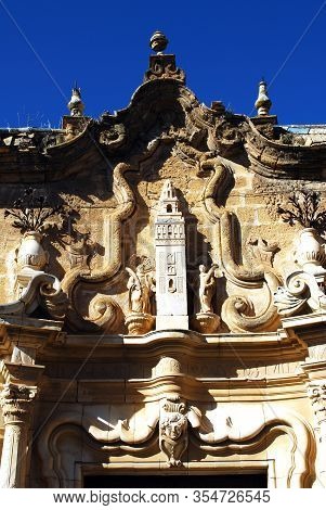 Copy Of The Giralda Tower Above The Doorway, Aristocratic Palace, Cilla Del Cabildo De La Catedral D