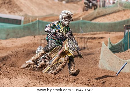 Semigorje, Russland 22. Juli: Unbekannte Fahrer beim grand Prix von Russland der Fim Motocross Weltmeister