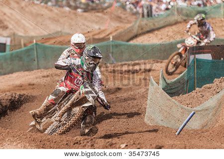 Semigorje, Russland 22. Juli: Unbekannte Fahrer beim grand Prix von Russland der Fim Motocross Weltmeister