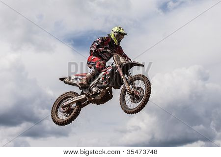 Semigorje, Russland 22. Juli: Unbekannte Fahrer beim grand Prix von Russland der Fim Motocross Weltmeister
