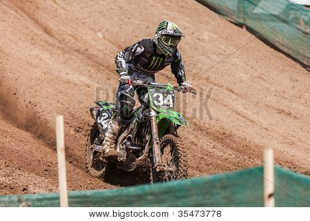 Semigorje, Russland 22. Juli: Unbekannte Fahrer beim grand Prix von Russland der Fim Motocross Weltmeister