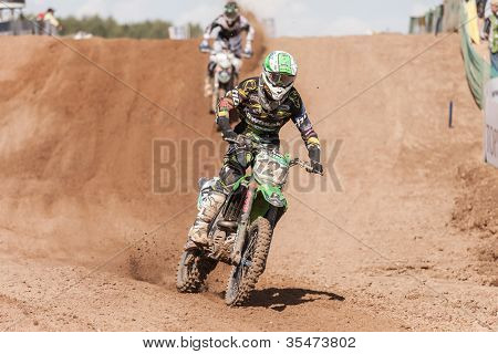 Semigorje, Russland 22. Juli: Unbekannte Fahrer beim grand Prix von Russland der Fim Motocross Weltmeister