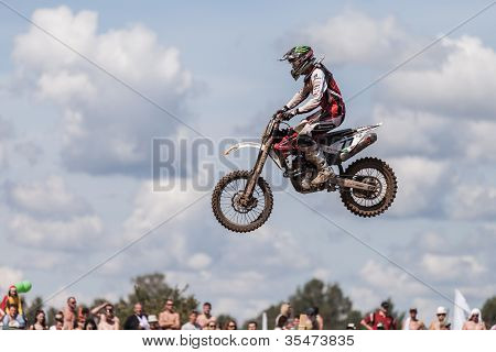 Semigorje, Russland 22. Juli: Unbekannte Fahrer beim grand Prix von Russland der Fim Motocross Weltmeister