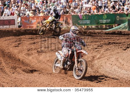 Semigorje, Russland 22. Juli: Unbekannte Fahrer beim grand Prix von Russland der Fim Motocross Weltmeister