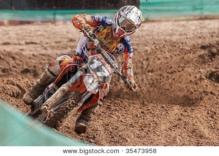 Semigorje, Russland 22. Juli: Unbekannte Fahrer beim grand Prix von Russland der Fim Motocross Weltmeister
