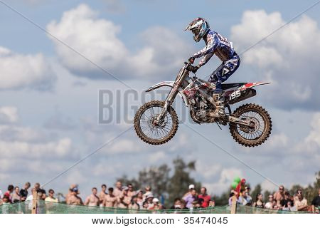 Semigorje, Russland 22. Juli: Unbekannte Fahrer beim grand Prix von Russland der Fim Motocross Weltmeister