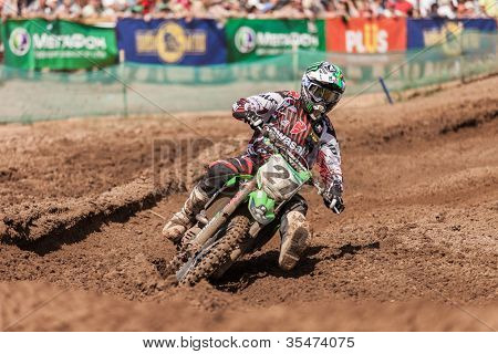 Semigorje, Russland 22. Juli: Unbekannte Fahrer beim grand Prix von Russland der Fim Motocross Weltmeister