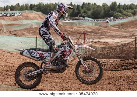 Semigorje, Russland 22. Juli: Unbekannte Fahrer beim grand Prix von Russland der Fim Motocross Weltmeister