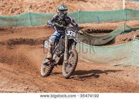 SEMIGORJE, Russland - Juli 22: Unidentified Fahrer beim Grand Prix von Russland der FIM Motocross World Champ