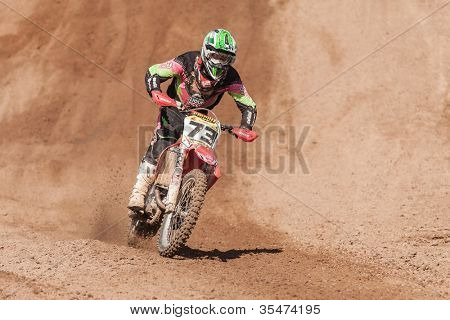 SEMIGORJE, Russland - Juli 22: Unidentified Fahrer beim Grand Prix von Russland der FIM Motocross World Champ