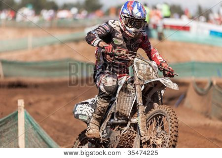 SEMIGORJE, Russland - Juli 22: Unidentified Fahrer beim Grand Prix von Russland der FIM Motocross World Champ