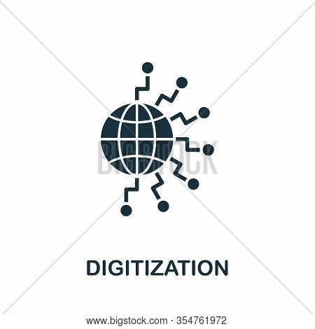 Digitization Icon. Simple Element From Digital Disruption Collection. Filled Digitization Icon For T
