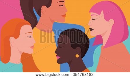 Beautiful Women Of Different Race Or Nationality, Femenism