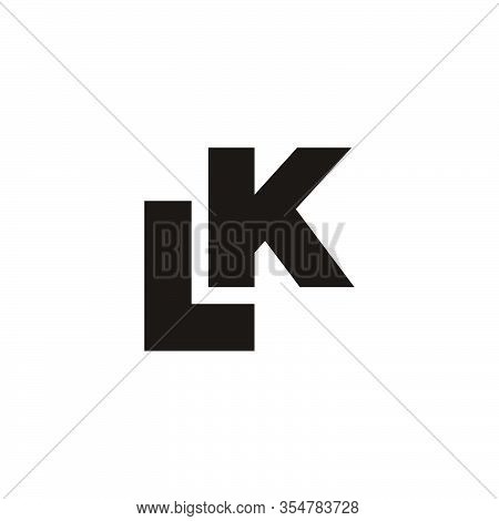 Letter Lk Simple Geometric Logo Vector Unique Unusual Design Concept