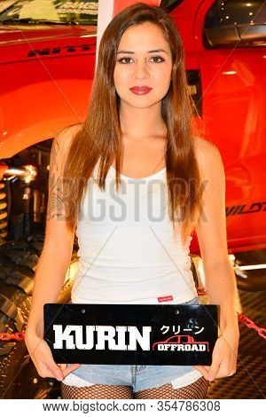 Pasay, Ph - Nov. 6: Kurin Offroad Female Model At Manila Auto Salon On November 6, 2016 In Smx Conve