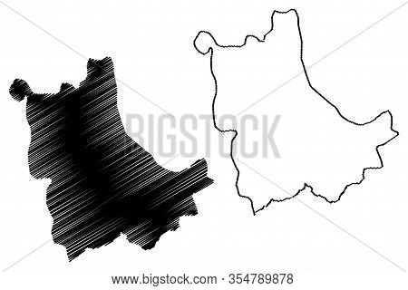 Kavadarci Municipality (republic Of North Macedonia, Vardar Statistical Region) Map Vector Illustrat