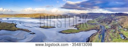 The New N56 Road And Viewpoint Between Glenties And Lettermacaward At The Gweebarray Bay N County Do