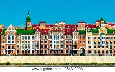 Houses At The Embankment Of The Malaya Kokshaga River In Yoshkar-ola - Mari El, Russia