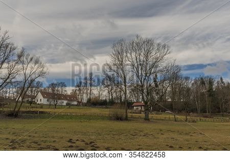 Meadows And Forests Near Homestead In South Bohemia