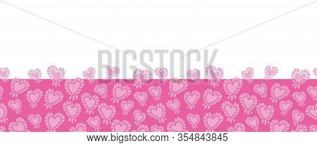 Heart Balloons-love In Parise Seamless Repeat Pattern Background. Abstract Pattern Of Funky Heart Ba