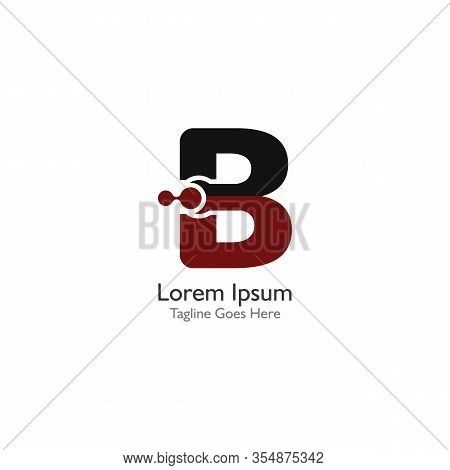Letter B With Antom Creative Logo Or Symbol Template Design