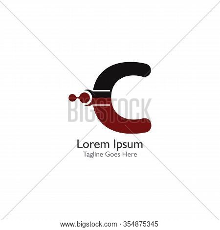 Letter C With Antom Creative Logo Or Symbol Template Design