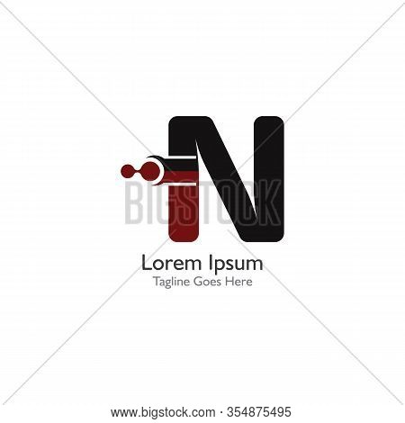 Letter N With Antom Creative Logo Or Symbol Template Design