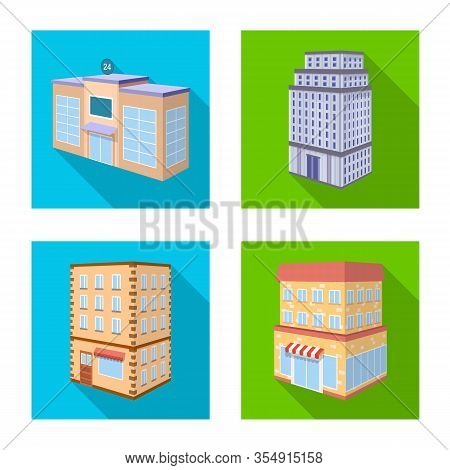 Vector Design Of Construction And Building Logo. Set Of Construction And Estate Stock Symbol For Web