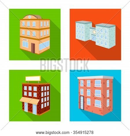 Vector Illustration Of Construction And Building Symbol. Collection Of Construction And Estate Vecto