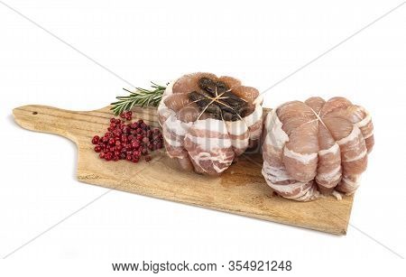 Veal Paupiette In Front Of White Background