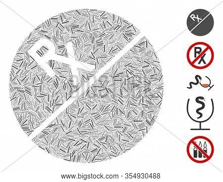 Dash Mosaic Based On Medication Tablet Icon. Mosaic Vector Medication Tablet Is Composed With Random